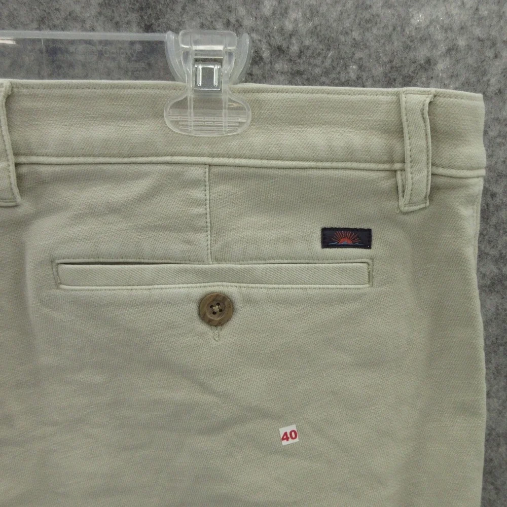 Faherty Men's Chino Shorts 40 Stone Cotton Blend Stretch Terry 7